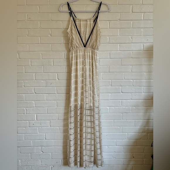 Anthropologie Racerback Sheer Maxi Dress By Maeve, SZ M LIKE NEW! - Picture 8 of 9